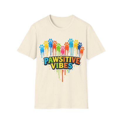 Colorful Dog Paw Prints T-Shirt