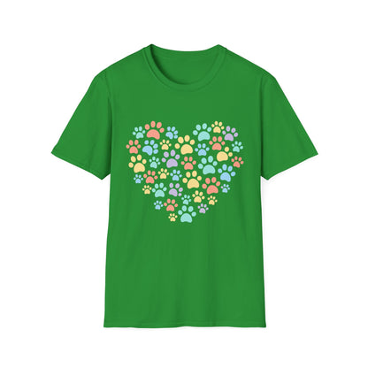 Rainbow Paw Heart T-Shirt