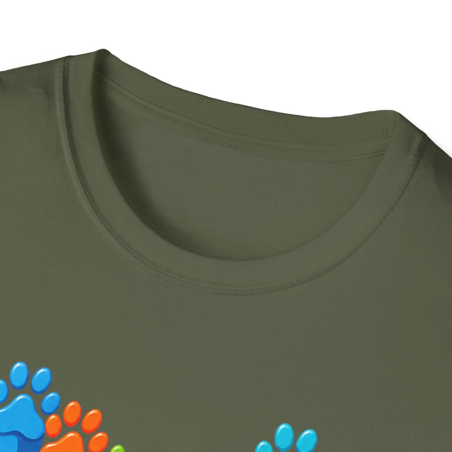 Colorful Dog Paw Prints T-Shirt