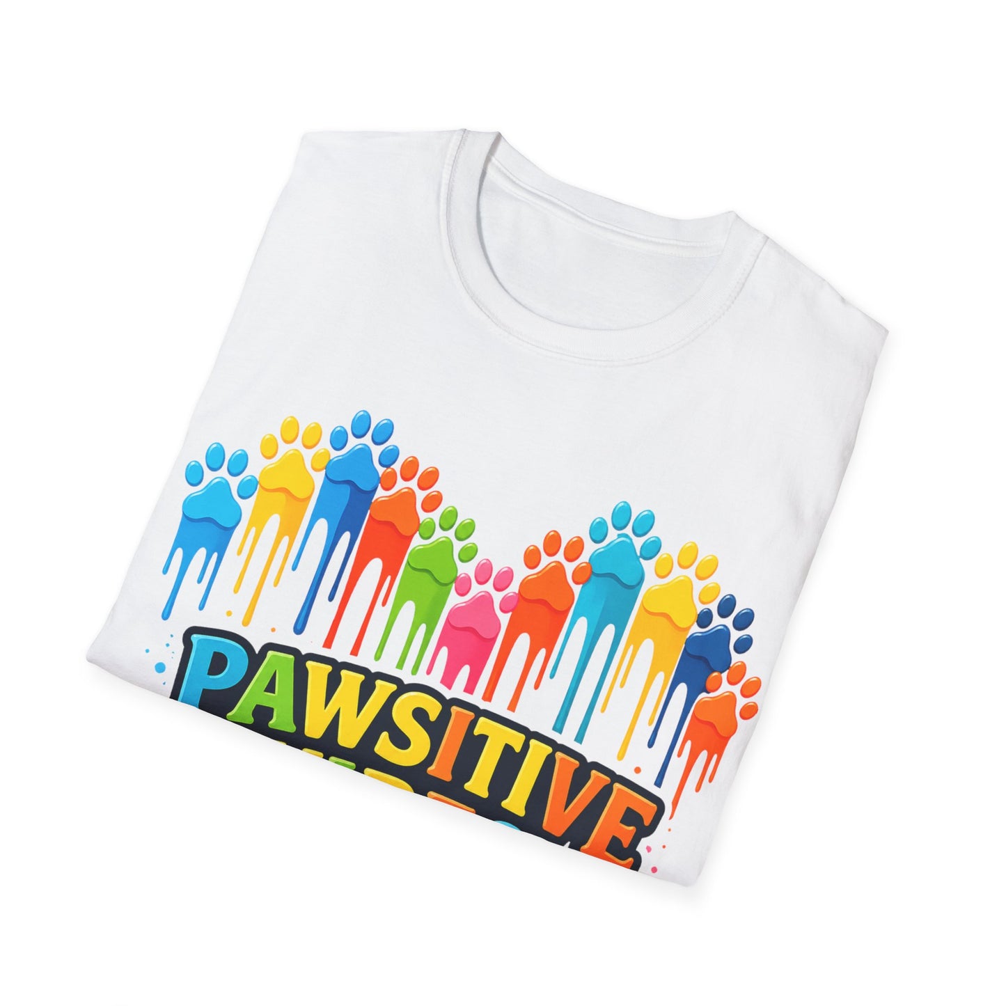 Colorful Dog Paw Prints T-Shirt