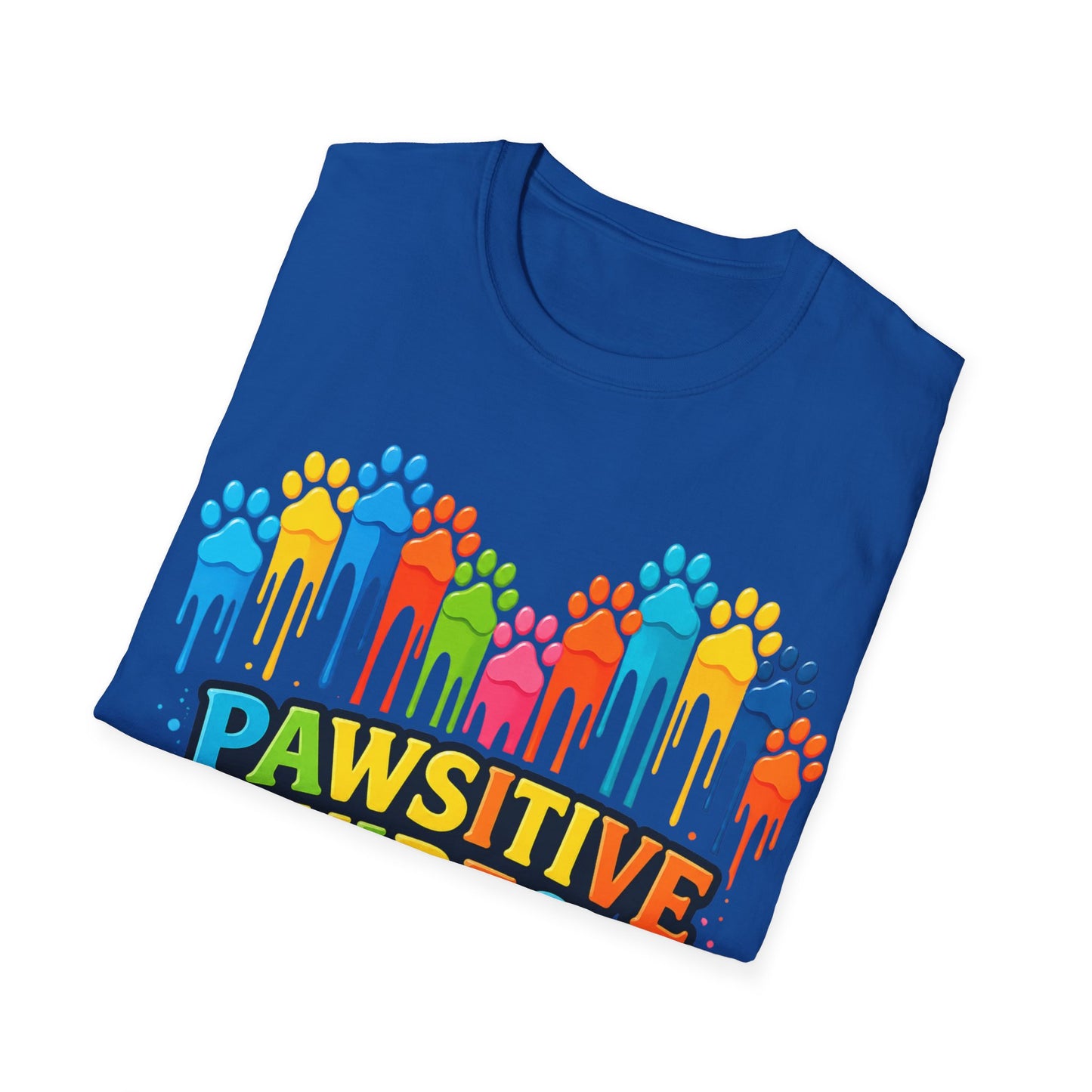 Colorful Dog Paw Prints T-Shirt