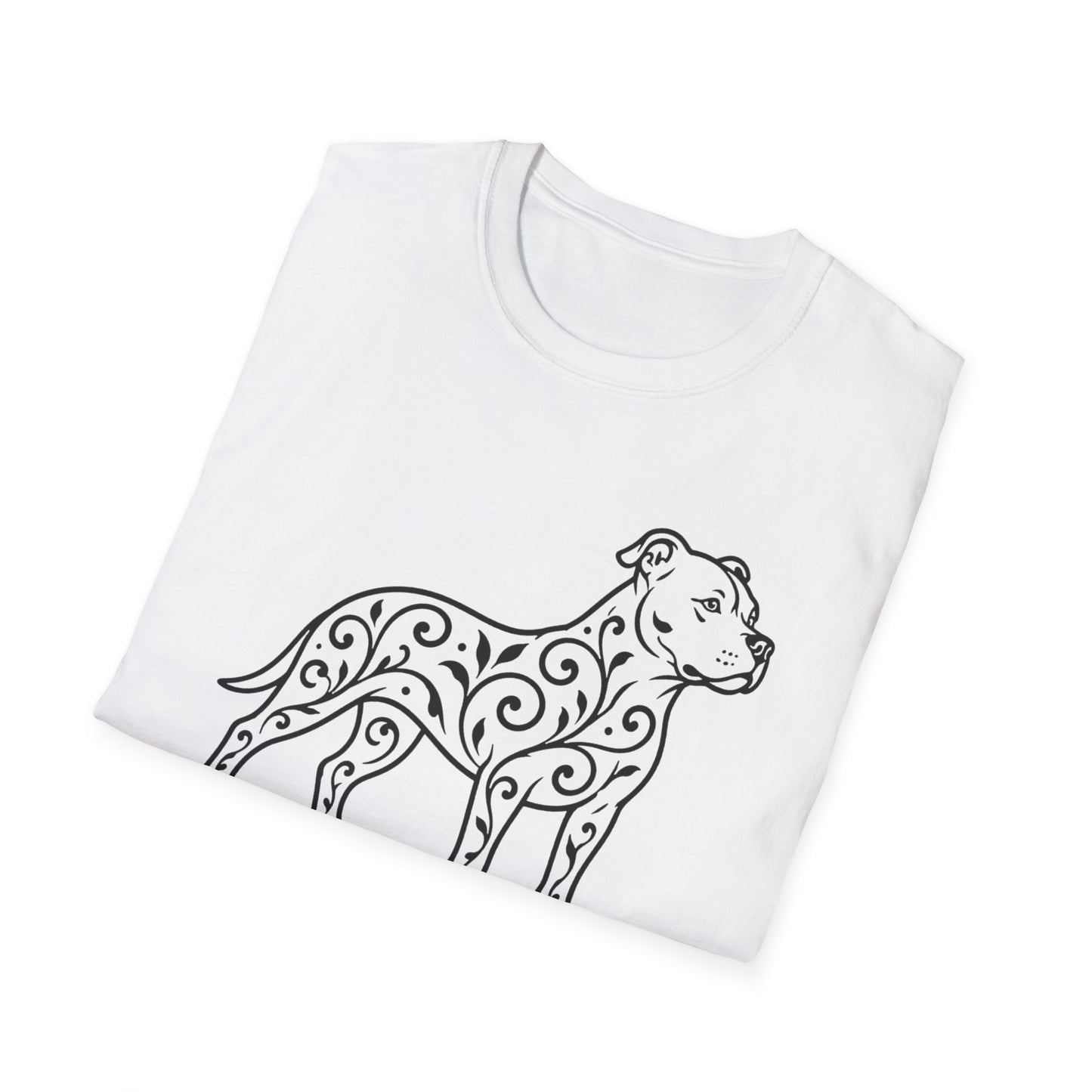 Pitbull Floral Pattern T-Shirt