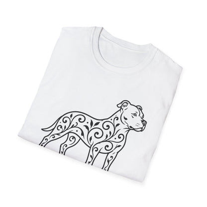 Pitbull Floral Pattern T-Shirt