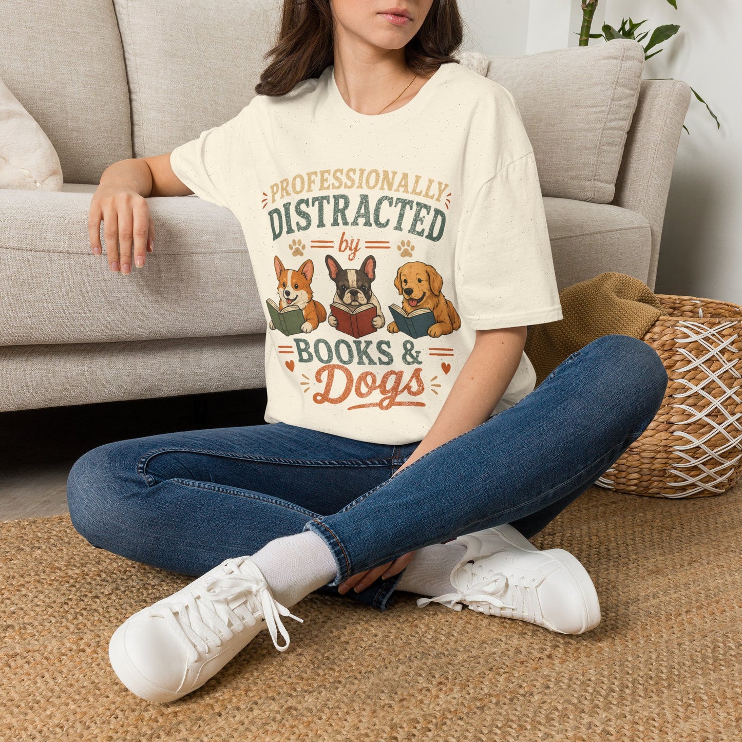 Love Reading and Dogs T-Shirt