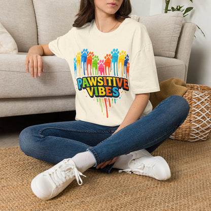 Colorful Dog Paw Prints T-Shirt