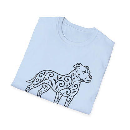 Pitbull Floral Pattern T-Shirt