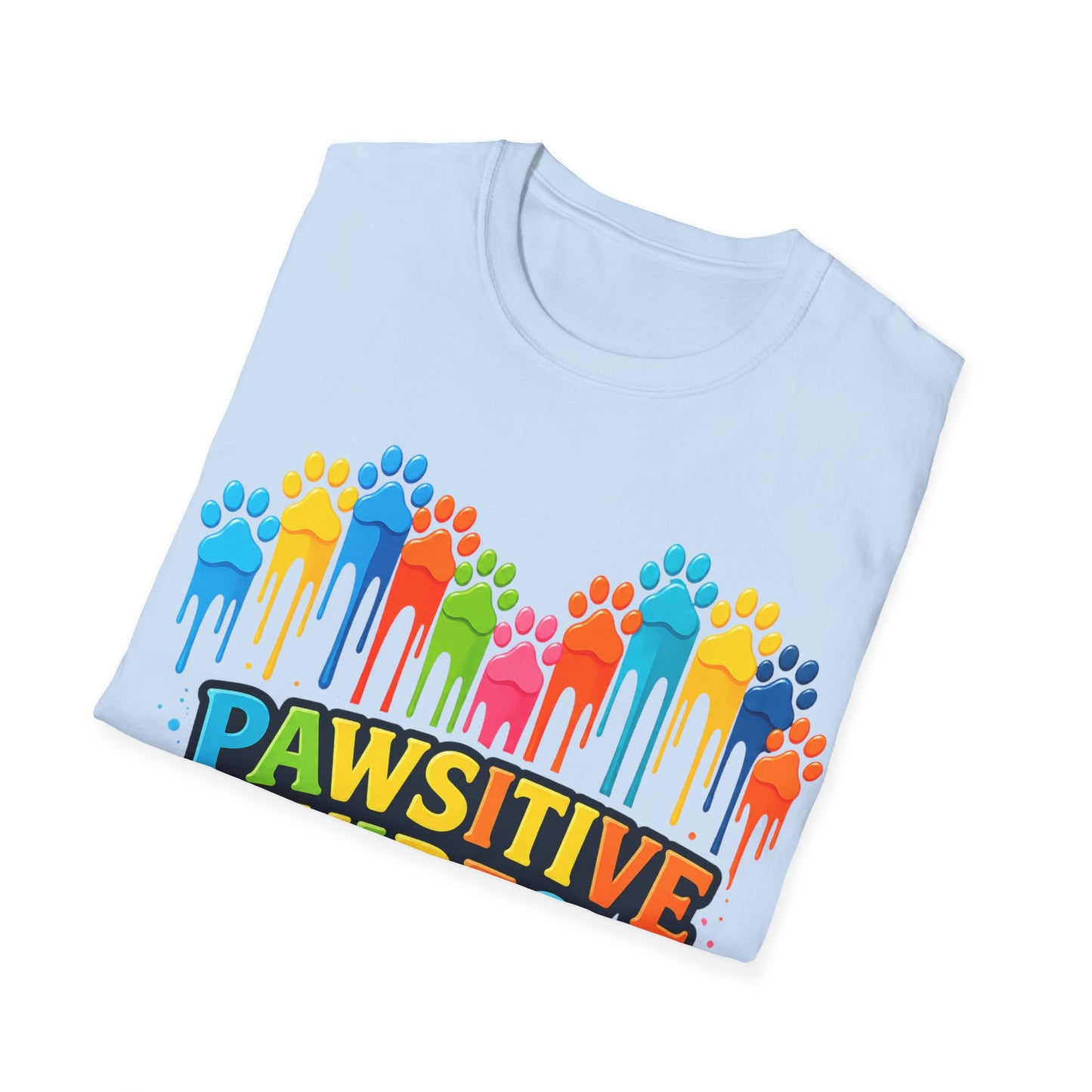 Colorful Dog Paw Prints T-Shirt
