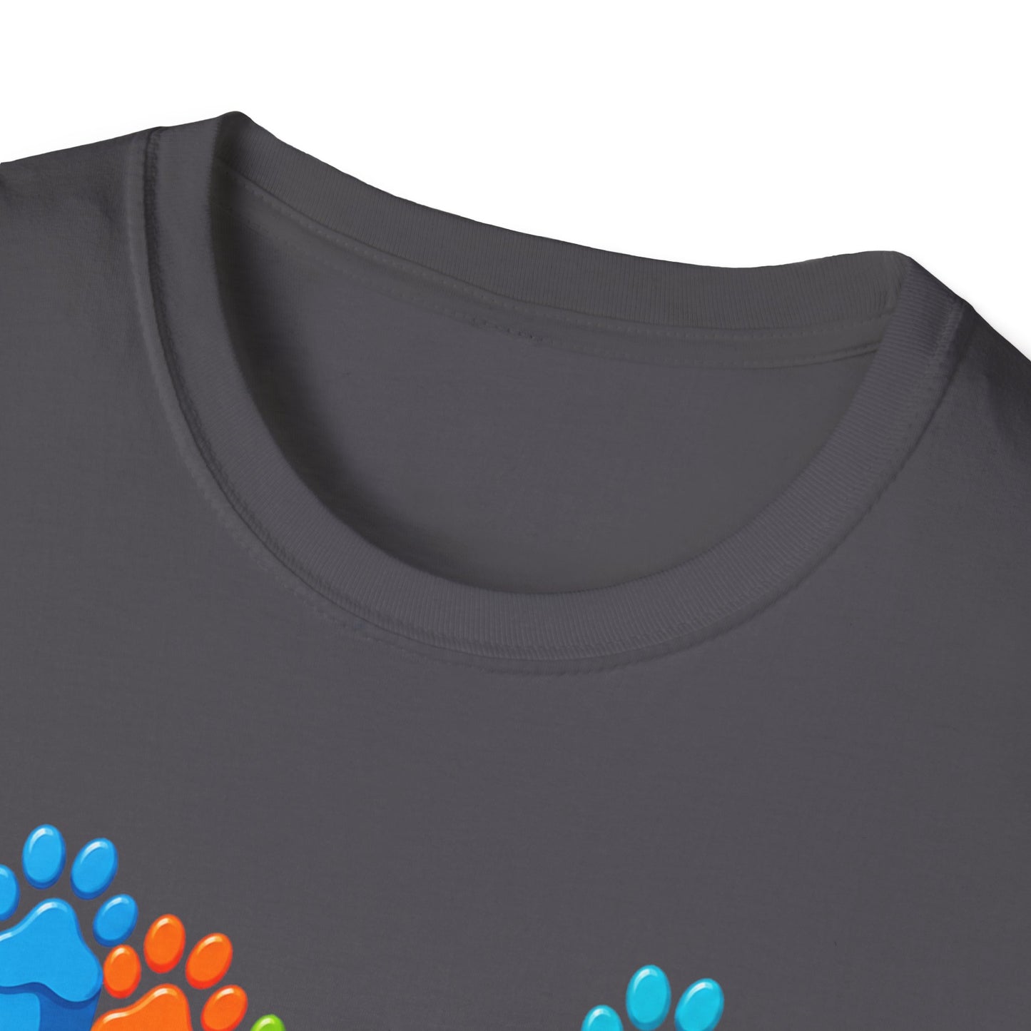 Colorful Dog Paw Prints T-Shirt