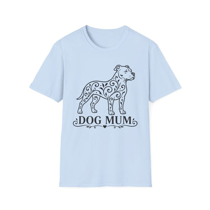 Pitbull Floral Pattern T-Shirt