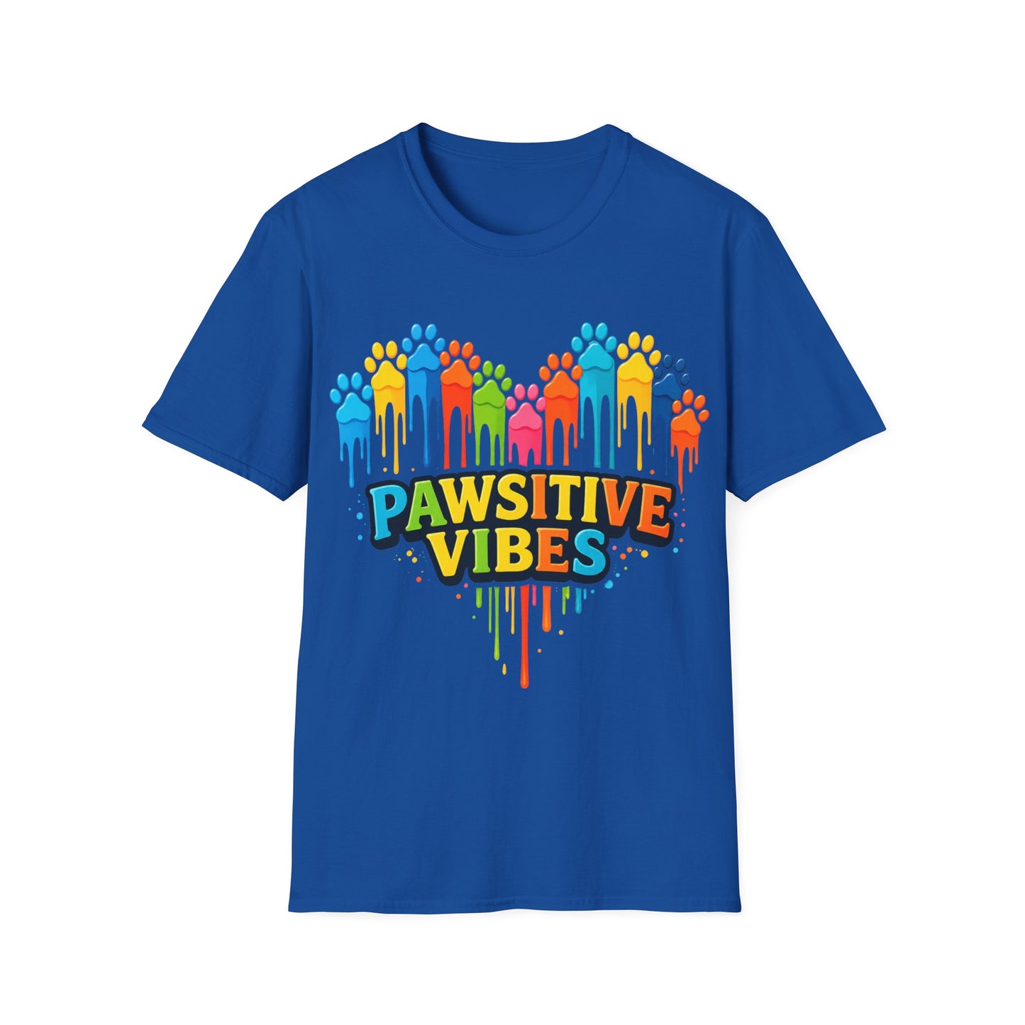 Colorful Dog Paw Prints T-Shirt