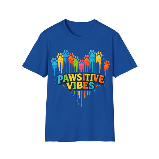 Colorful Dog Paw Prints T-Shirt