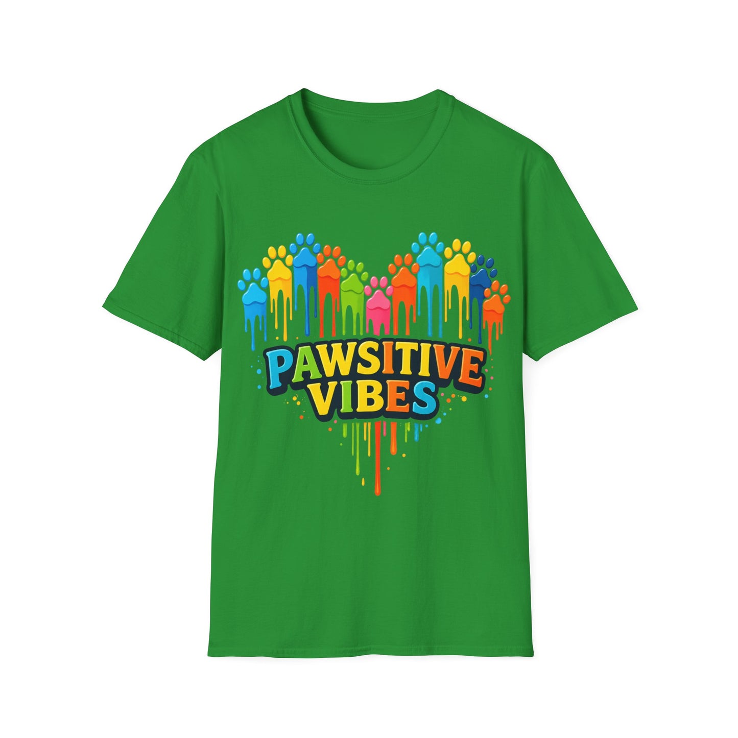 Colorful Dog Paw Prints T-Shirt