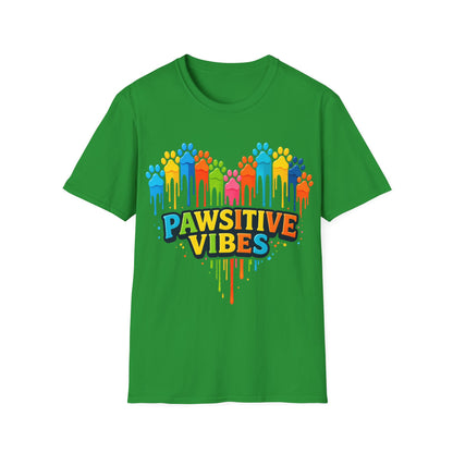 Colorful Dog Paw Prints T-Shirt