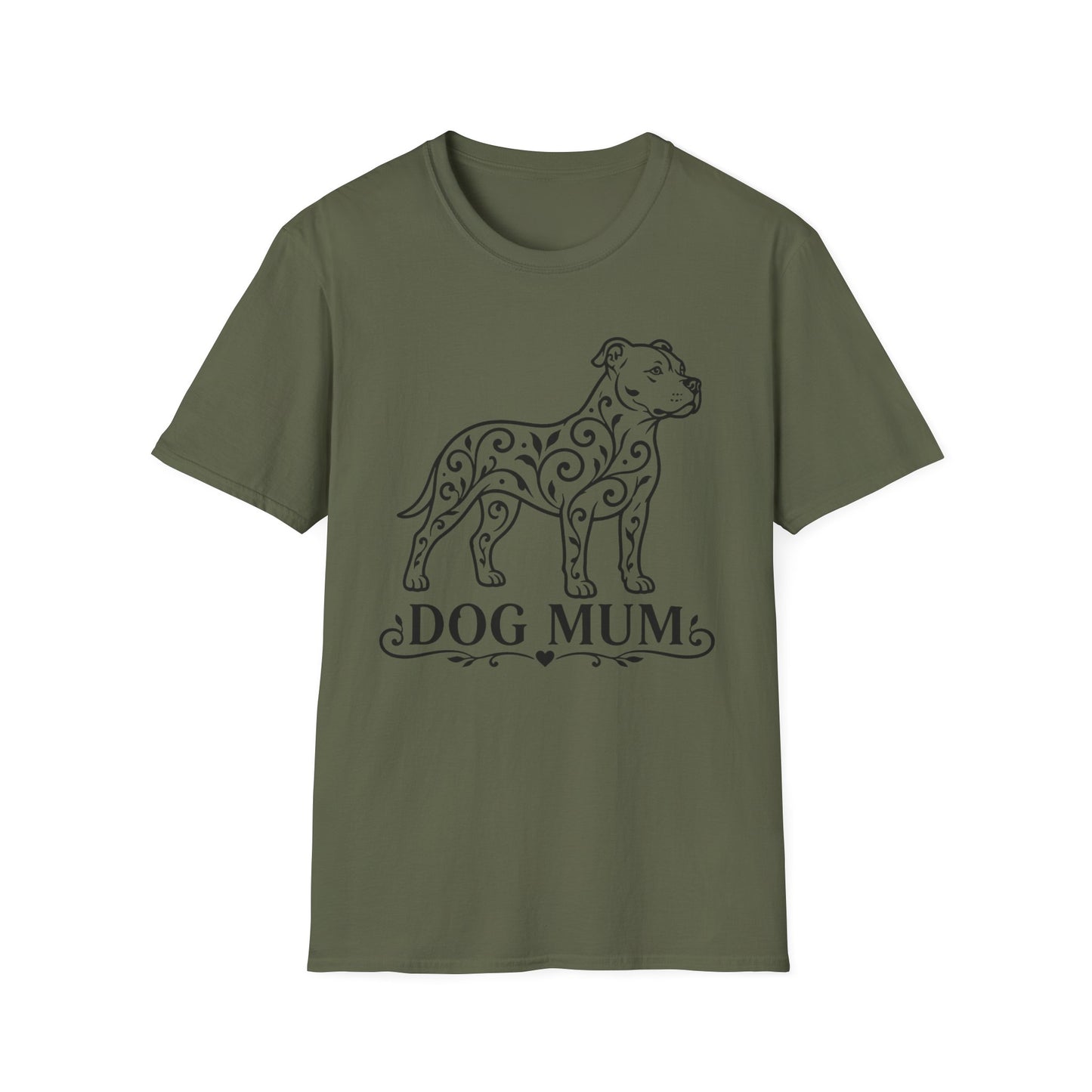 Pitbull Floral Pattern T-Shirt