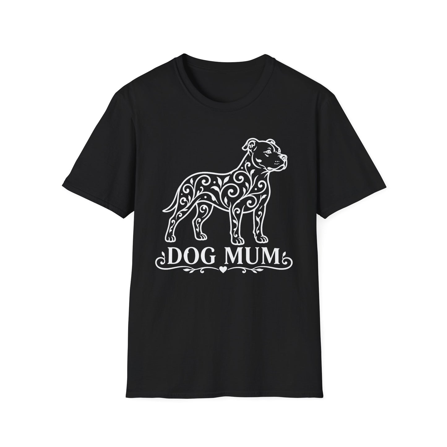 Pitbull Floral Pattern T-Shirt