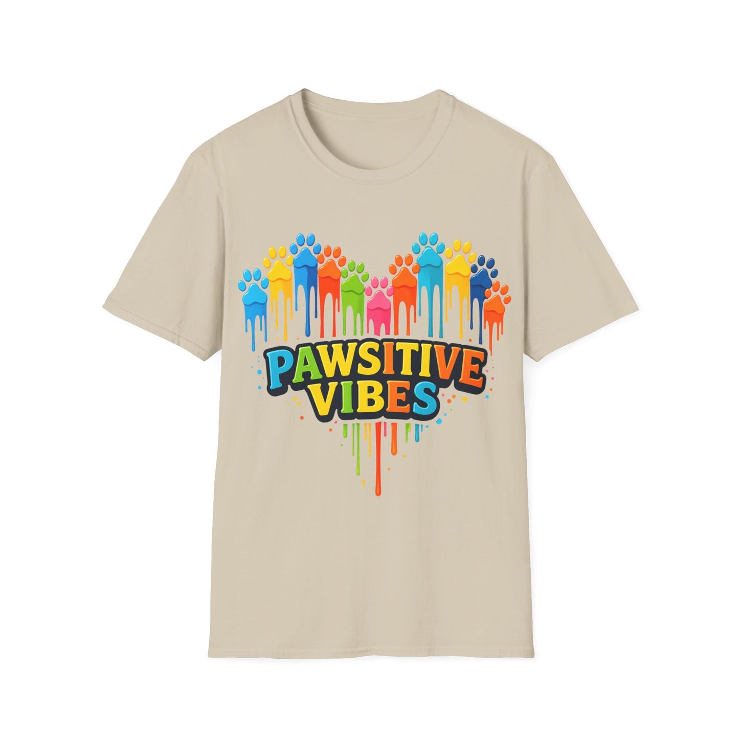 Colorful Dog Paw Prints T-Shirt