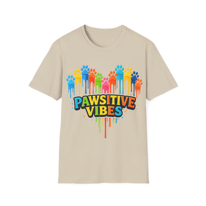 Colorful Dog Paw Prints T-Shirt