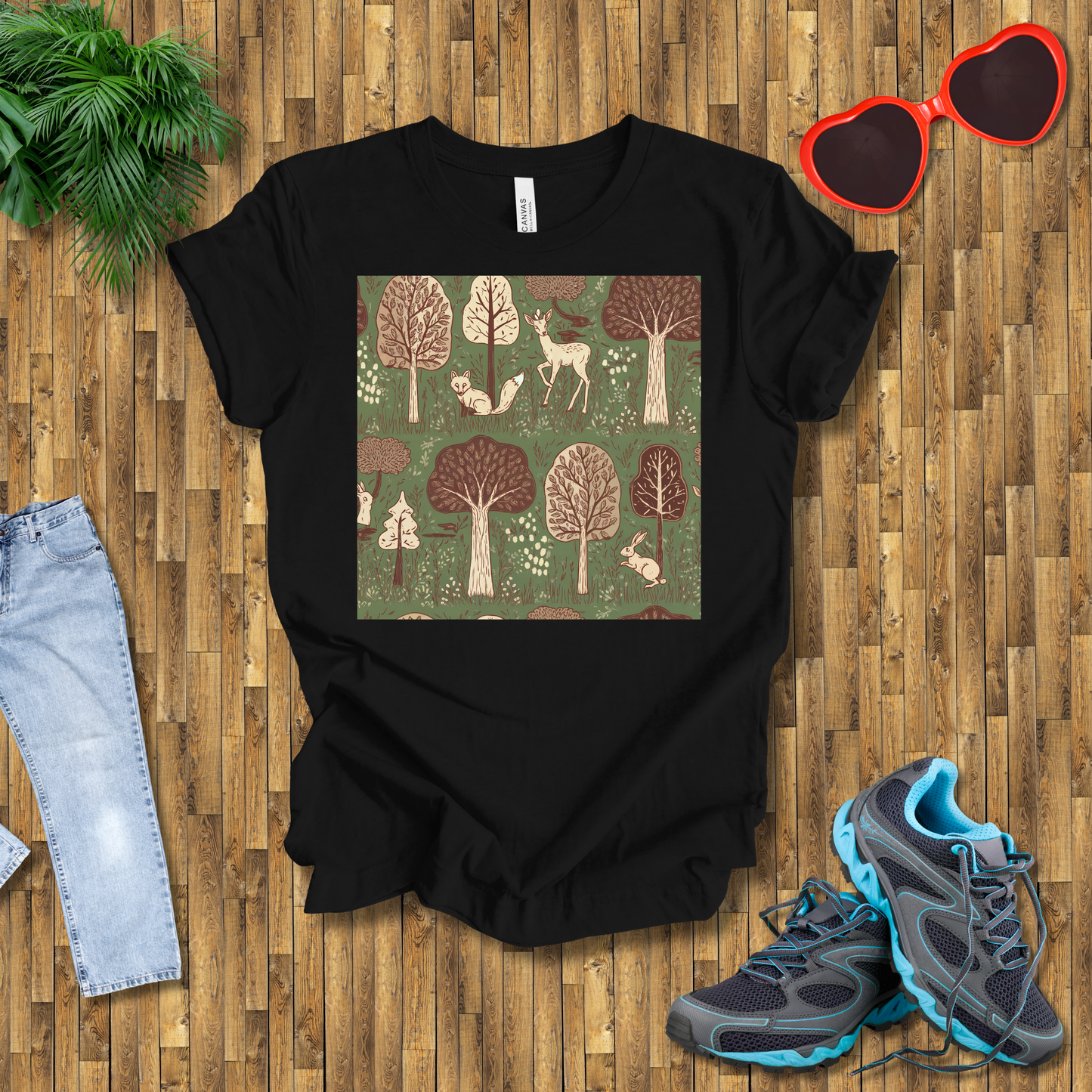 Trees and animals in natural setting T-Shirt