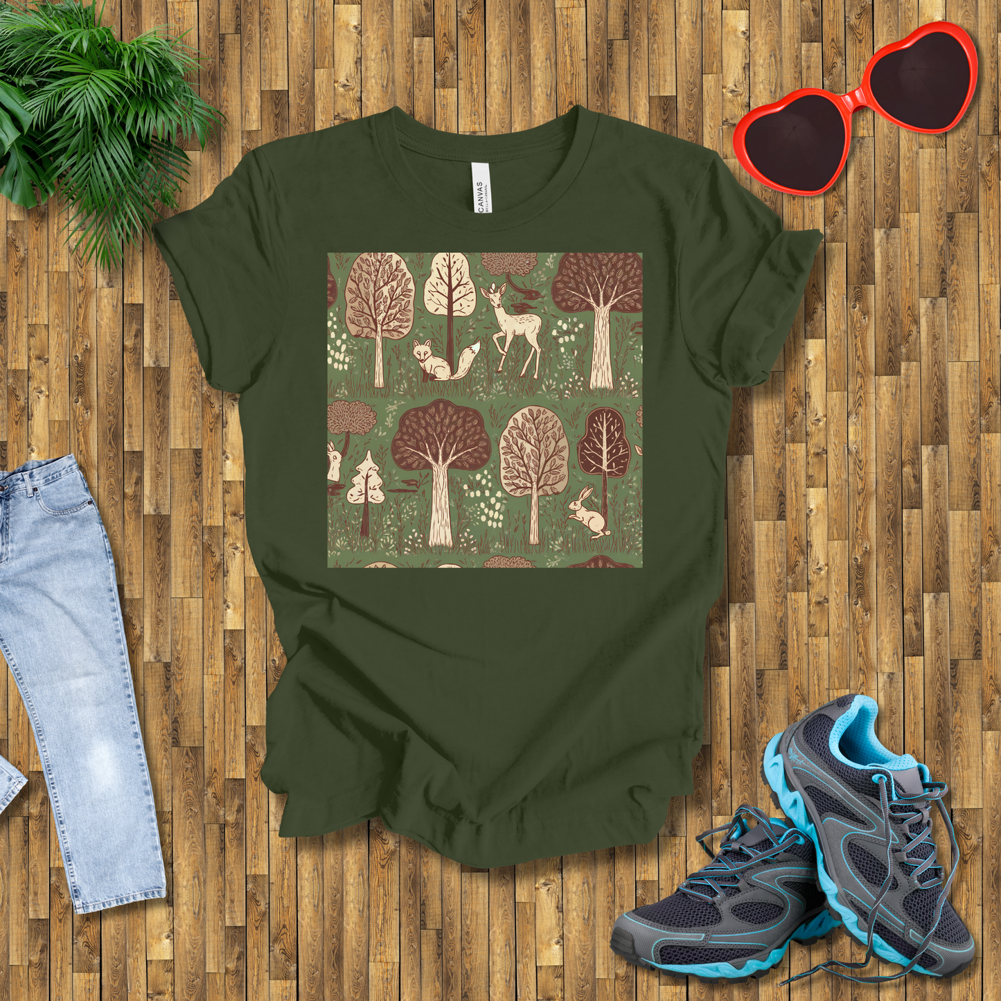 Trees and animals in natural setting T-Shirt