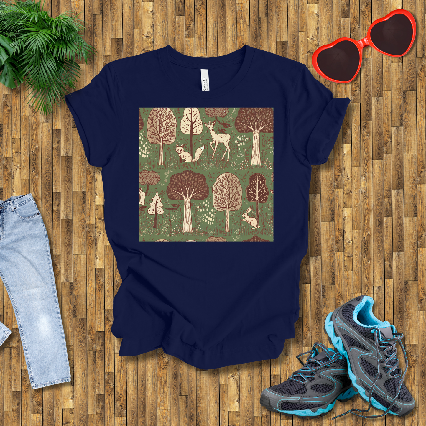 Trees and animals in natural setting T-Shirt
