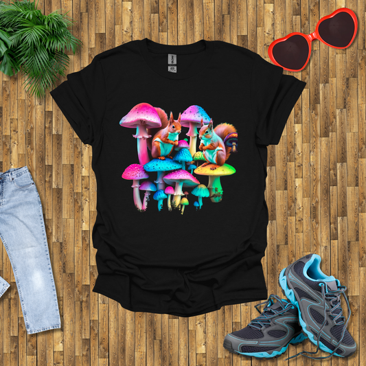 Mushroom umbrella for squirrels T-Shirt