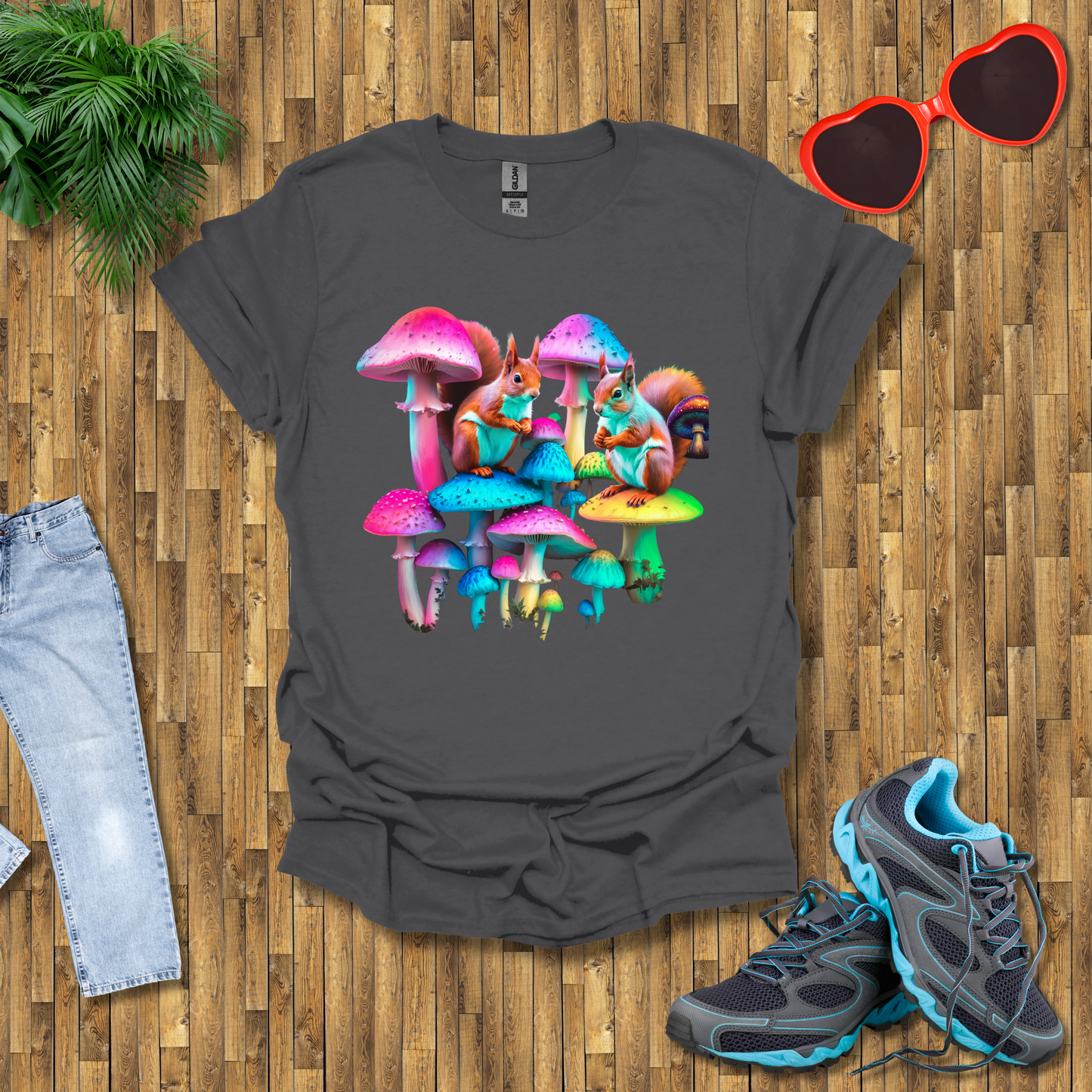 Mushroom umbrella for squirrels T-Shirt