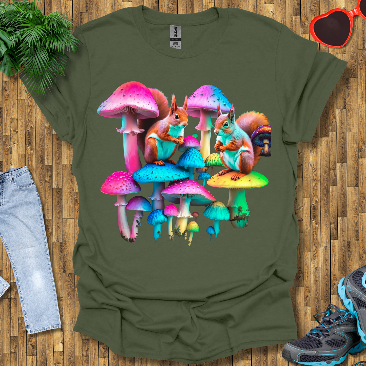 Mushroom umbrella for squirrels T-Shirt