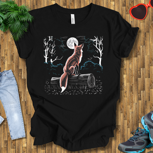 Fox looking at the moon T-Shirt