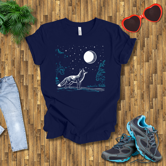 Fox looking at the moon T-Shirt