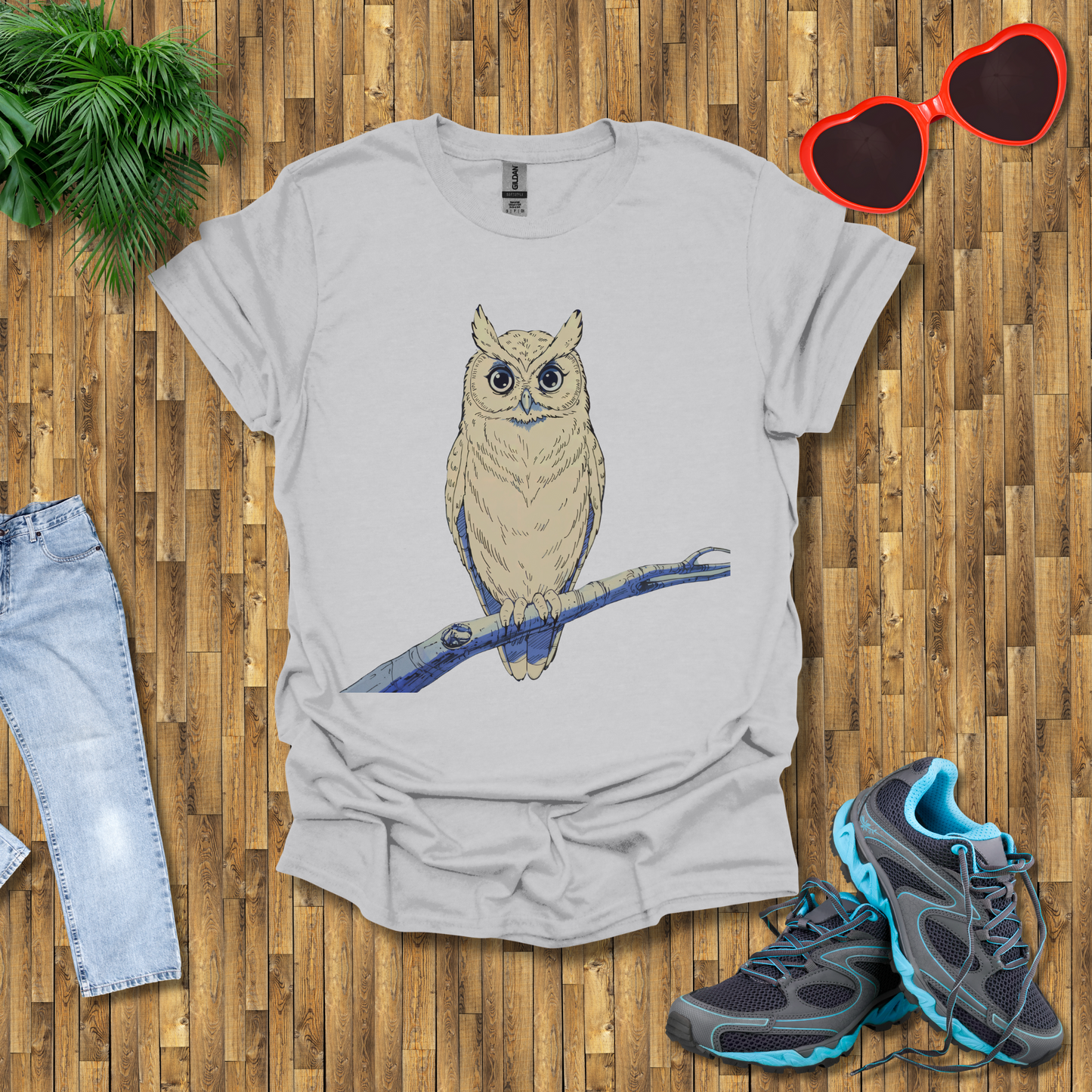 Owl on a branch T-Shirt