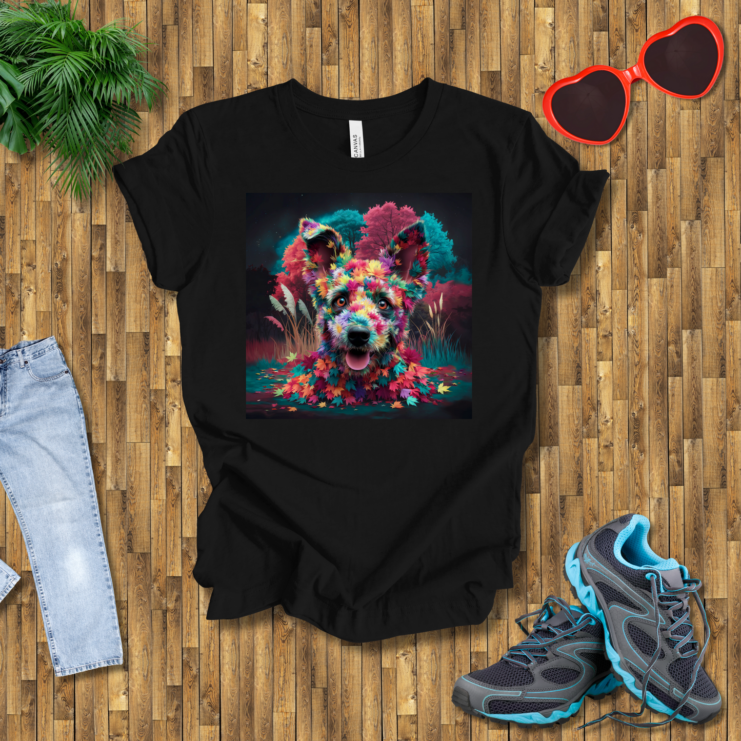 Galactic leafy dog T-Shirt
