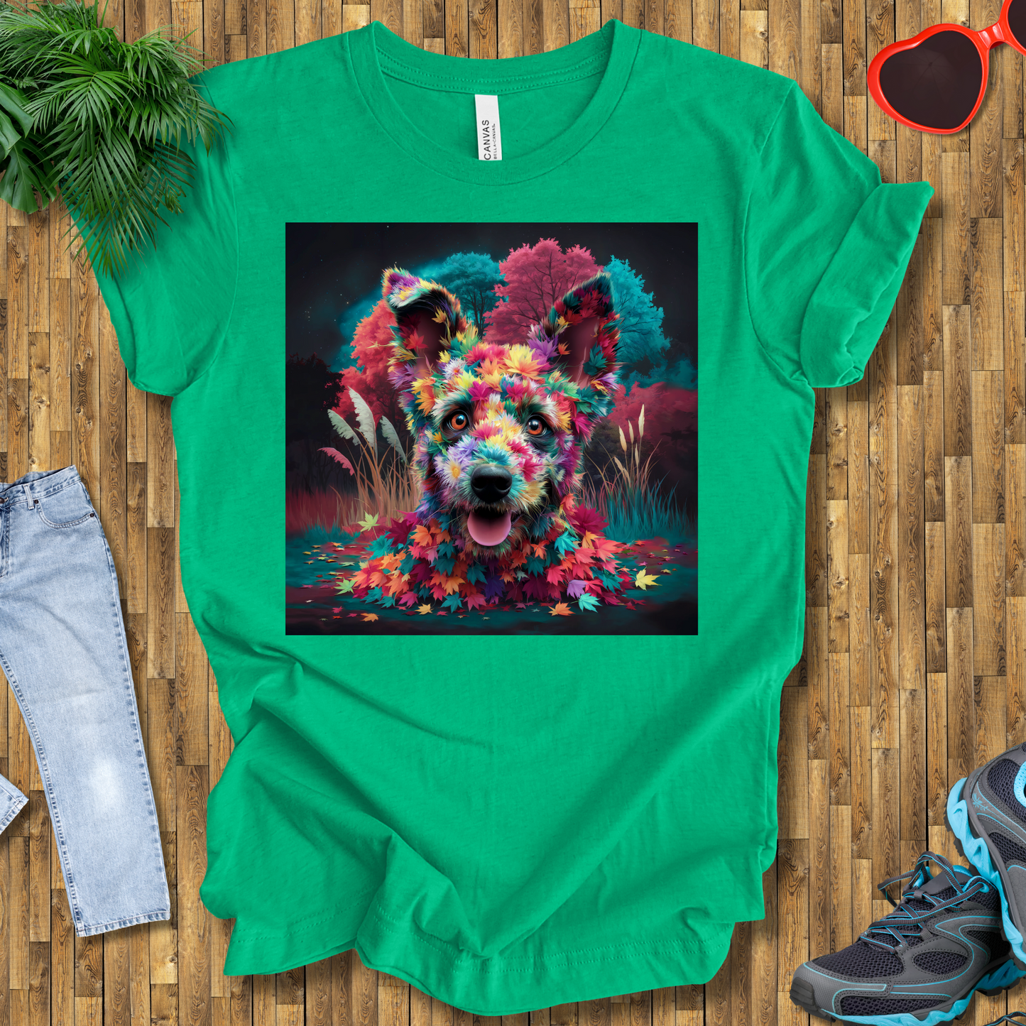 Galactic leafy dog T-Shirt