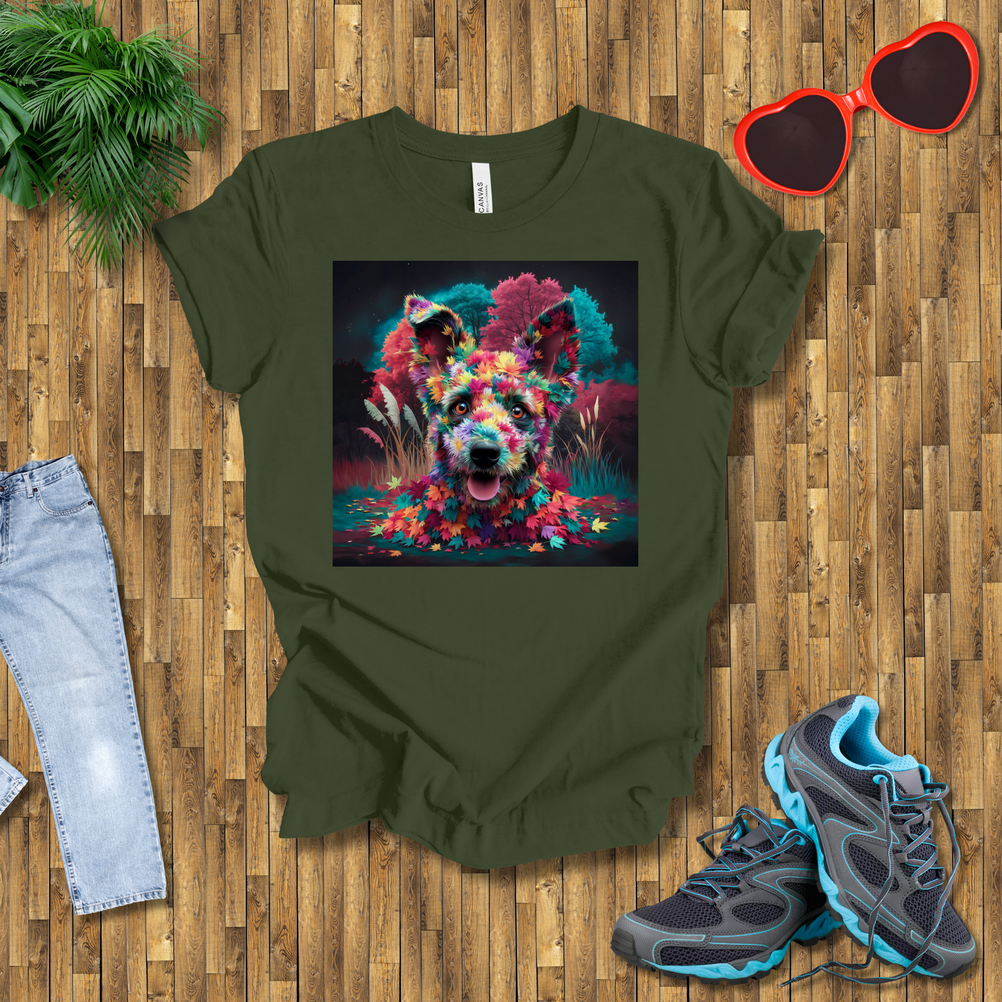 Galactic leafy dog T-Shirt