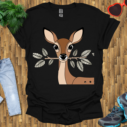 Deer holding a tree branch T-Shirt