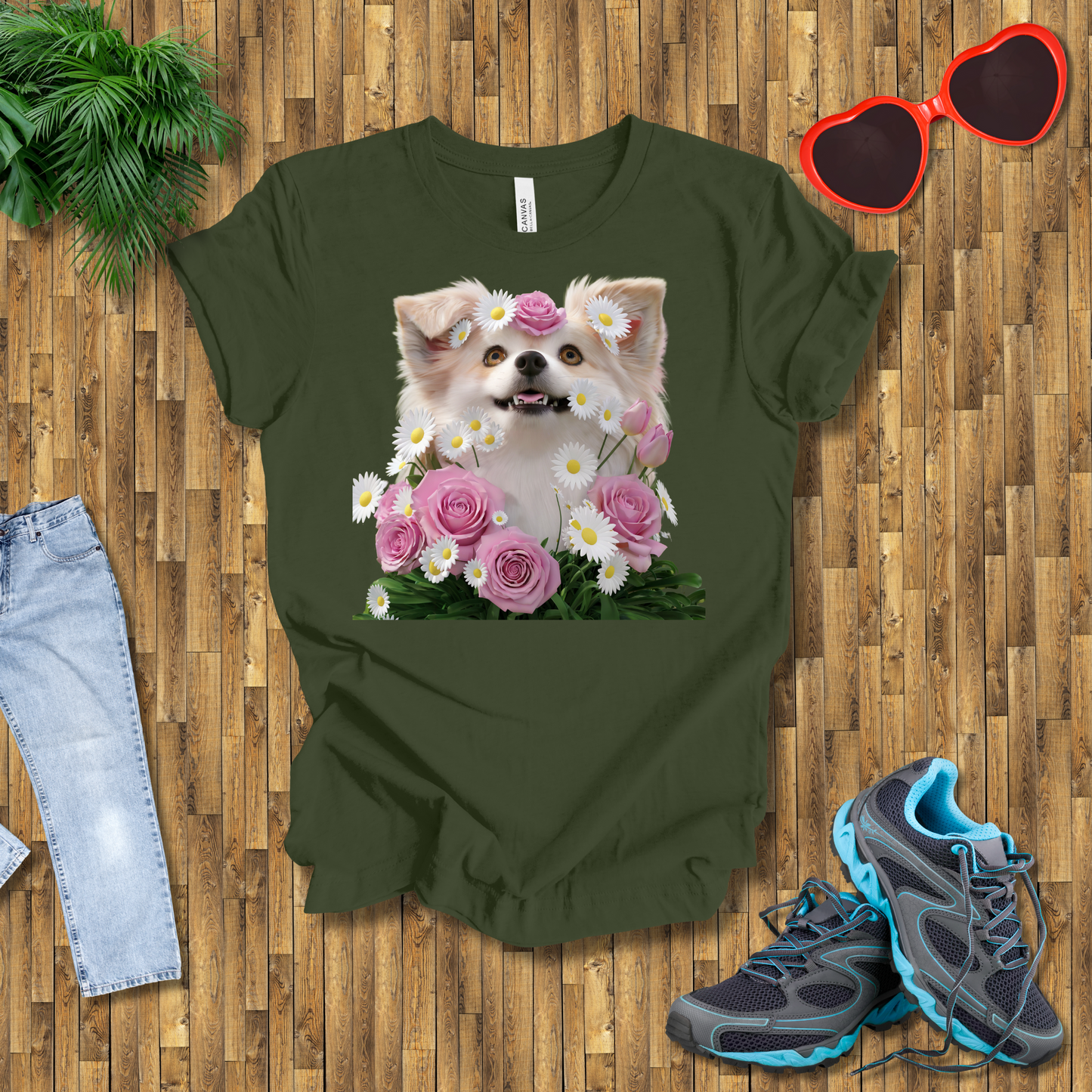 Flower dog T-Shirt