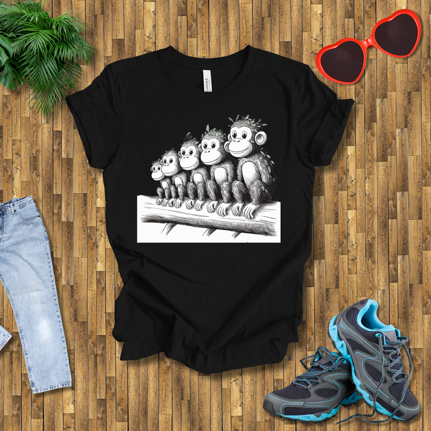 Leafy monkey T-Shirt