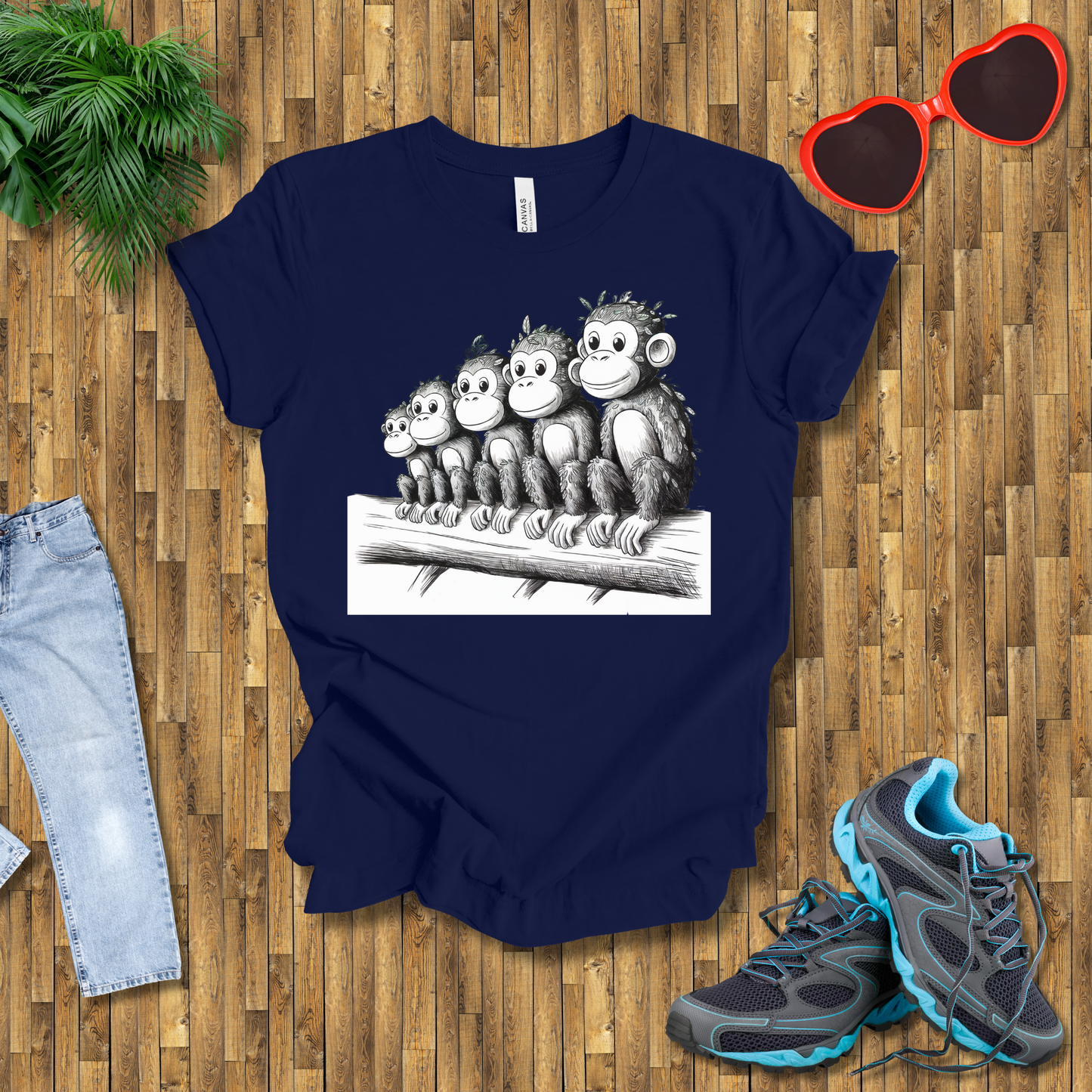 Leafy monkey T-Shirt