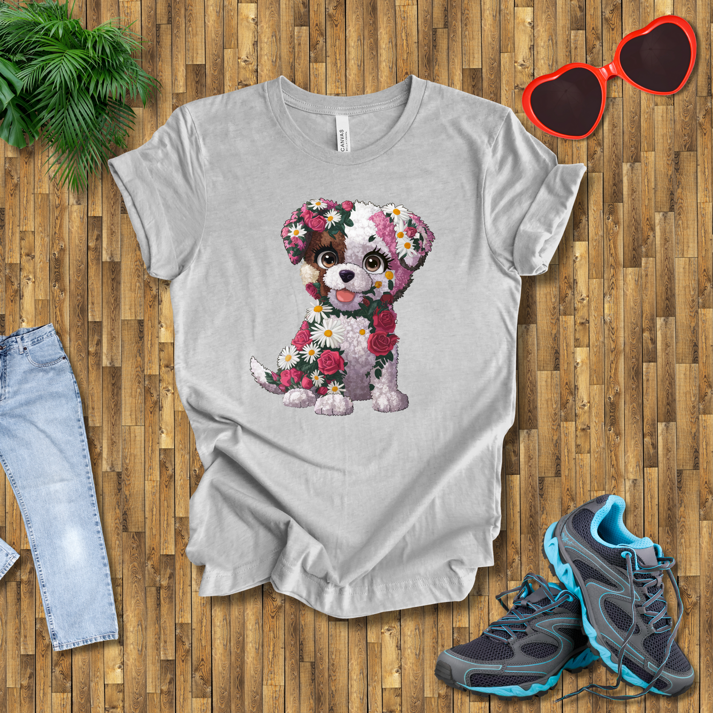 Flower puppy T-Shirt