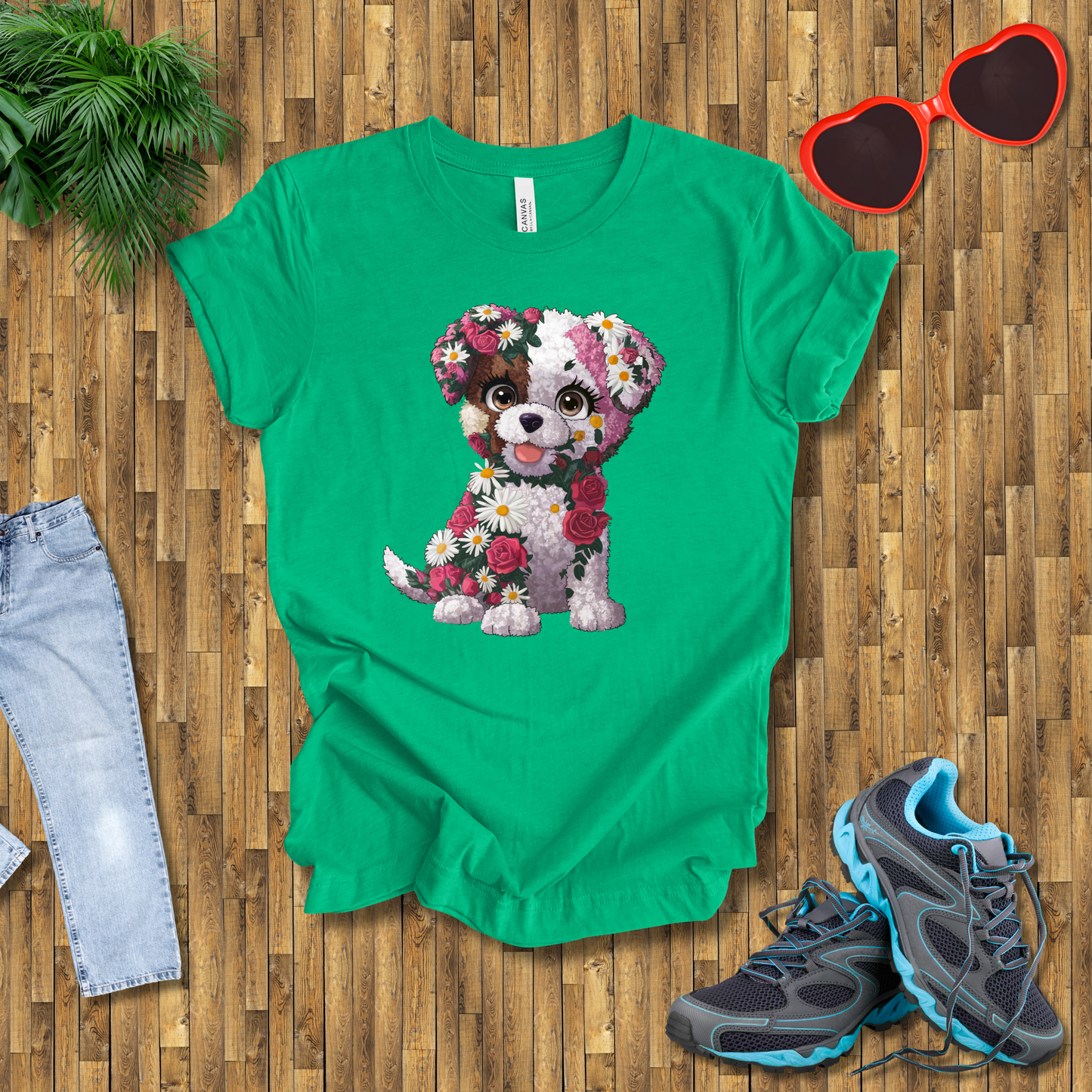 Flower puppy T-Shirt