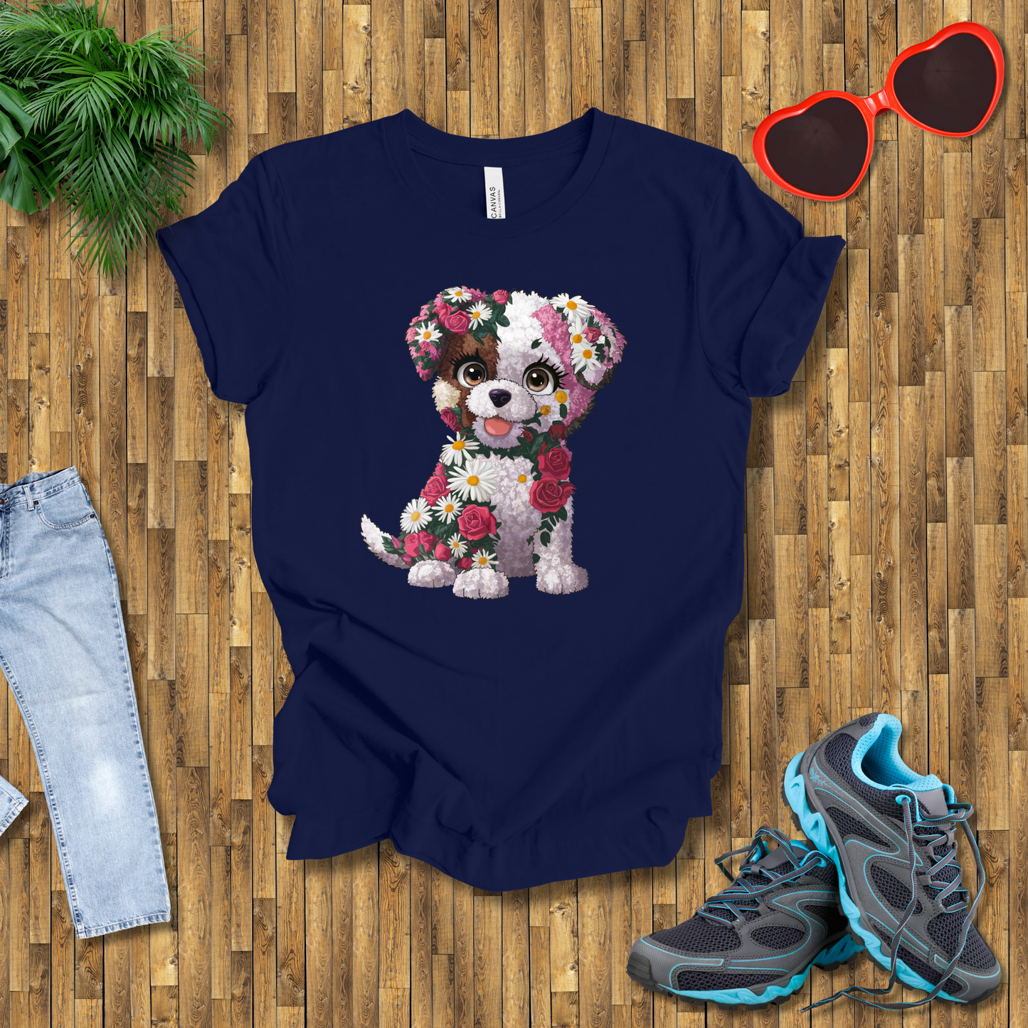 Flower puppy T-Shirt