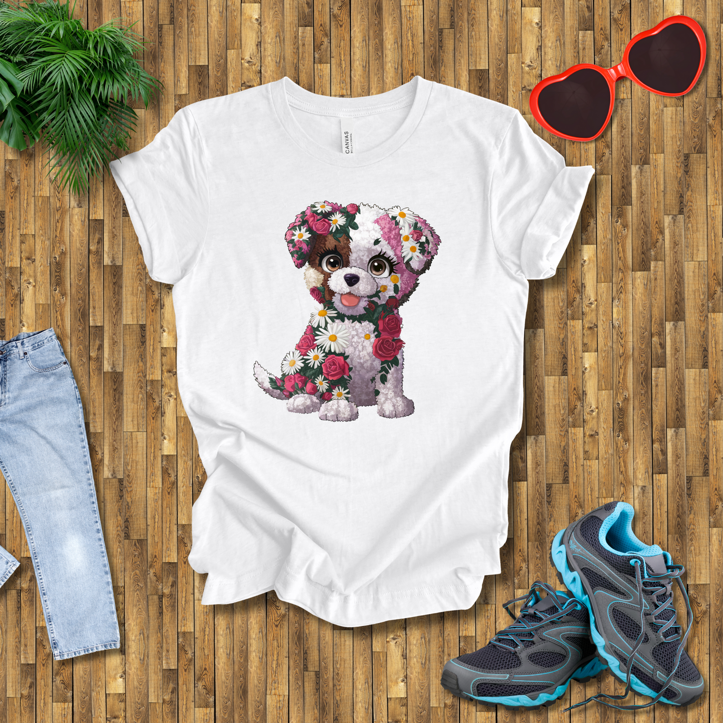 Flower puppy T-Shirt