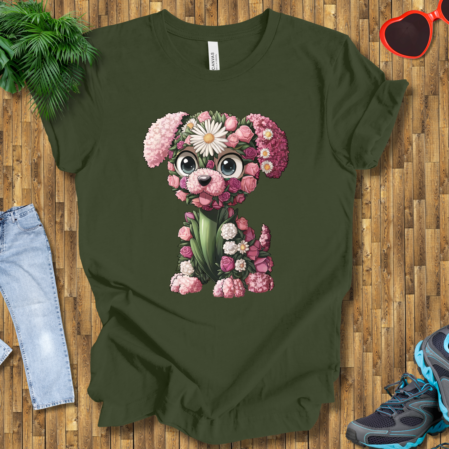 Flower puppy T-Shirt