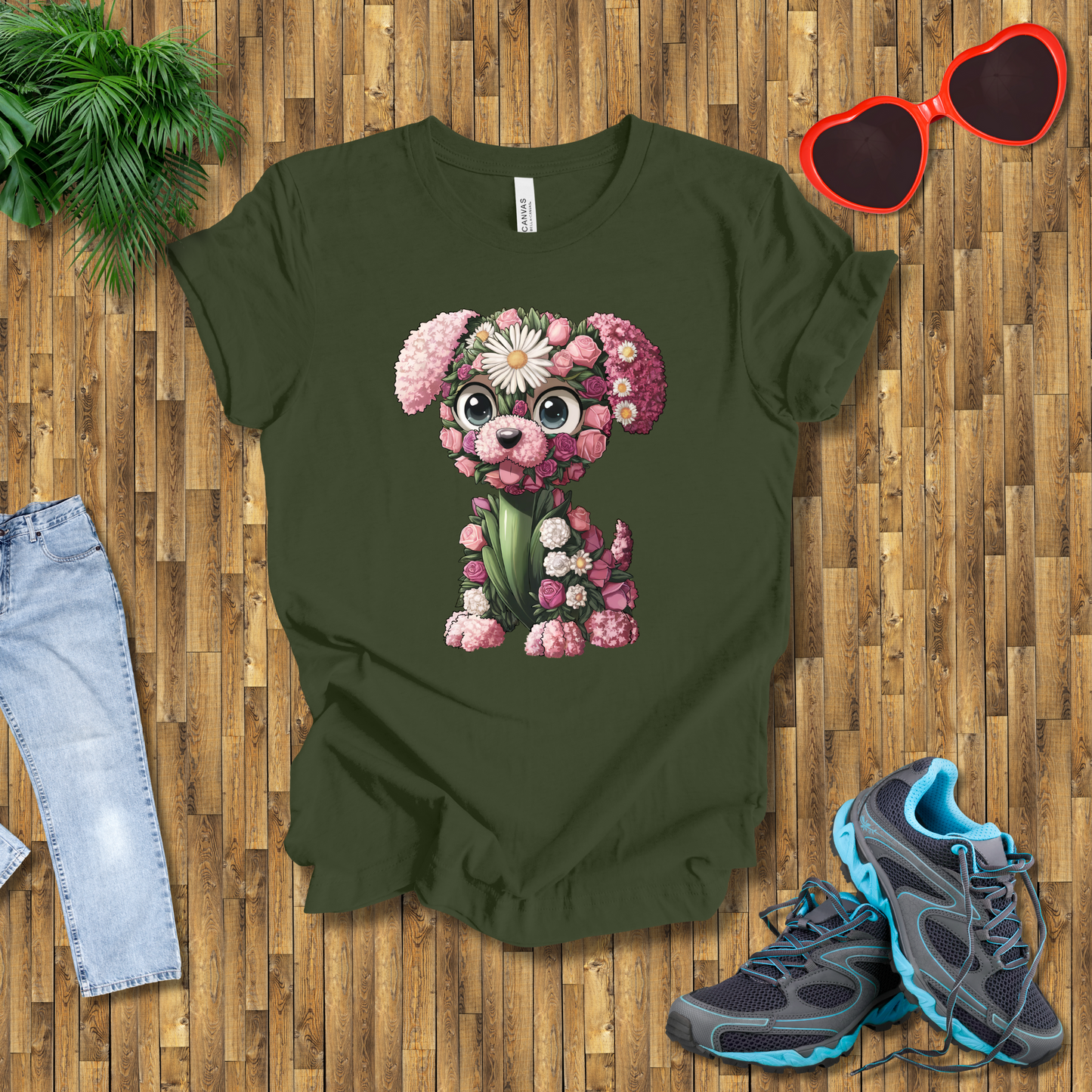 Flower puppy T-Shirt