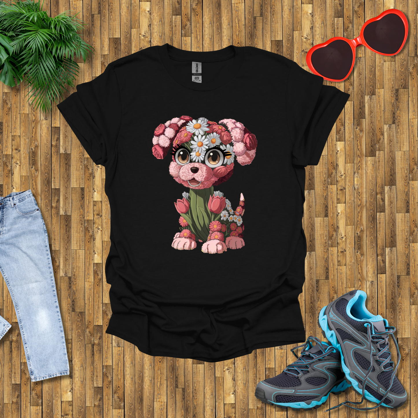 Flower Puppy T-Shirt