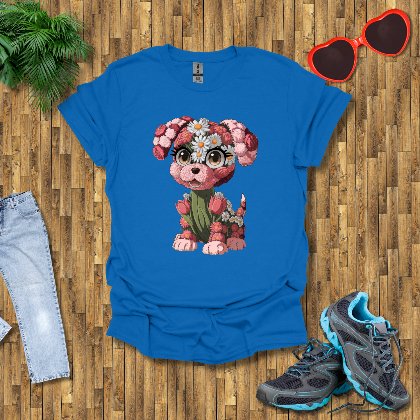 Flower Puppy T-Shirt