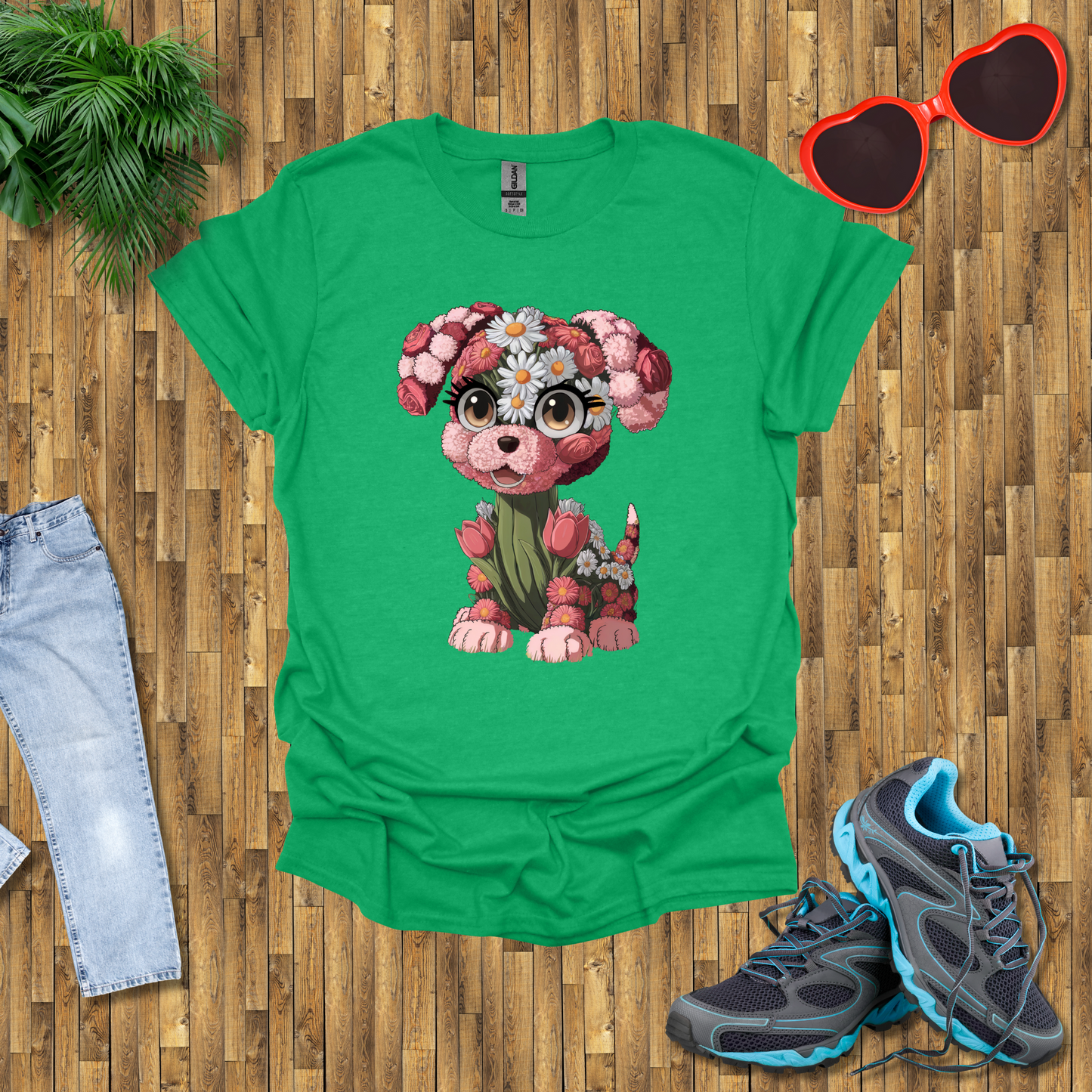 Flower Puppy T-Shirt