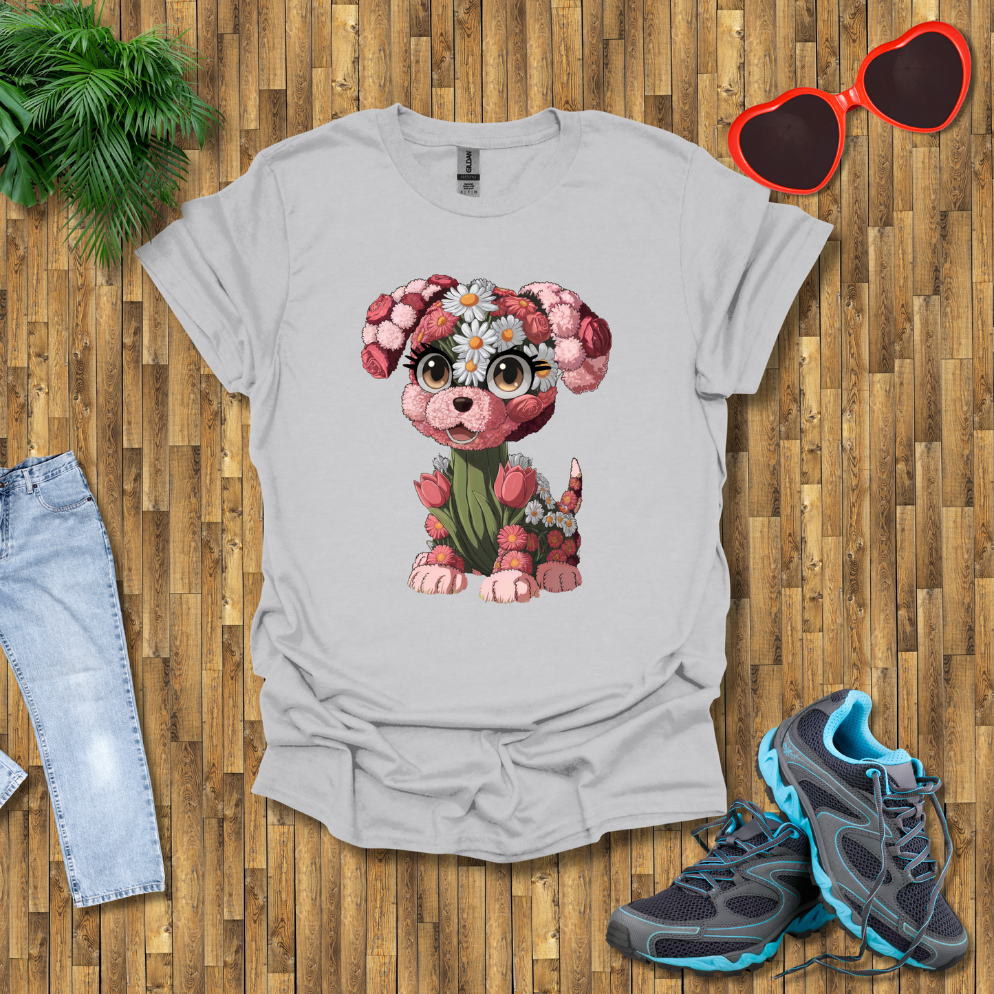 Flower Puppy T-Shirt