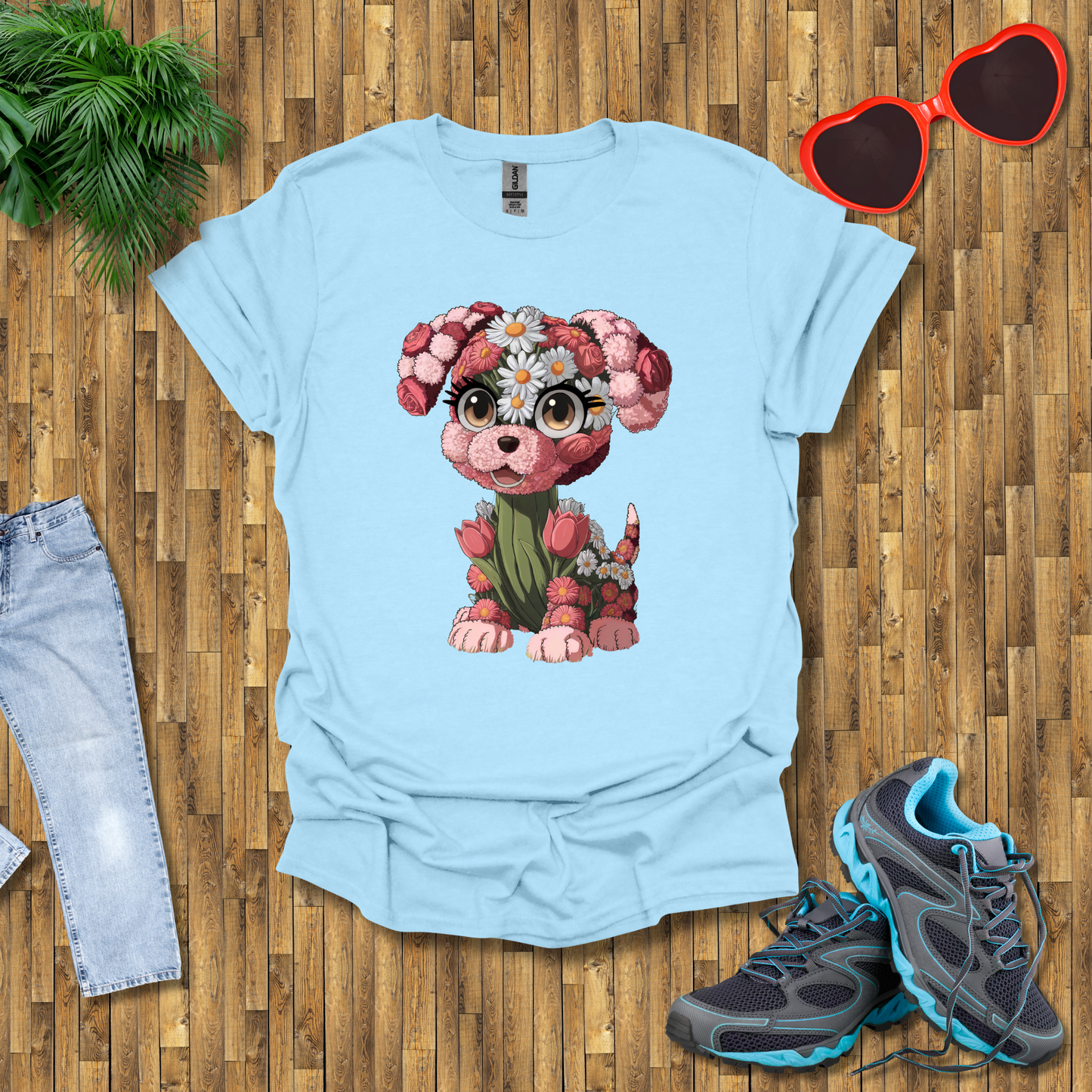 Flower Puppy T-Shirt