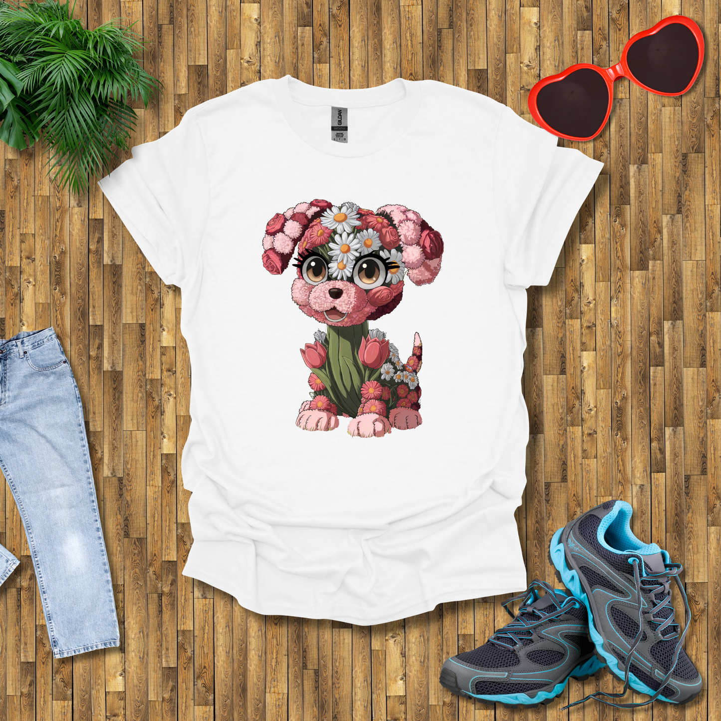 Flower Puppy T-Shirt