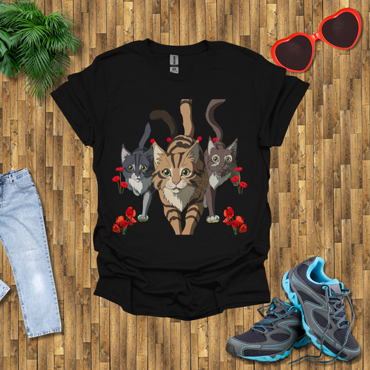 Cats hunting in the wild T-Shirt